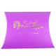 Purple Red Hair Extension Paper Box With Customized Size And Logo In Pillow Shape
