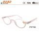 New arrival and half rim hot sale plastic reading glasses,suitable for women and men