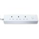 UK Plug 3 Outlets Wifi Enabled Power Strip , Smart Plug Surge Protector