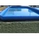 Popular Blue Kids Swimming Pool , Pirate Slide Above Ground Swimming Pools For Kids