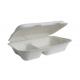 Natural 35g Clamshell 22.5×12.5×5.5cm Biodegradable Salad Boxes