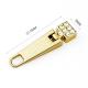 Superior Custom Gold Color Metal Zipper Puller with Diamond for Garment Custom Made