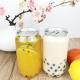 0.35L Cylindrical Empty Juice Bottles With Snap Lids Food Grade