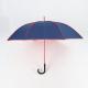 Red And Blue Curved Handle Umbrella With Carrying Bag Navy 190T Pongee