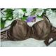 Breathable Polyester Brown Padded Plus Size Convertible Bra 38B 46C for Summer
