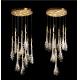 OEM LED Glass Flower Ceiling Light Soft Brightness Wear Proof