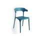 Blue Classic Stackable Modern Plastic Outdoor Dining Chairs