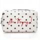 Polyester Cosmetic Storage Bags With White Zipper / Logo Printing 21*10*5cm