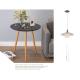 Three Legs Modern Side Tables For Living Room White Desktop & Wooden Leg / White Leg