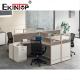 Commercial Modern 4 Seater Office Workstation Furniture ISO9001 Certified