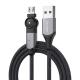 180 Rotate USB A To Micro B Cable Fast Charging LED Charger Data Cable