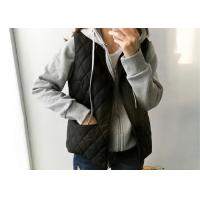 Wadded Ladies Black Vest Quilted Sleeveless Jacket Warm Down 100% Polyester
