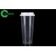 Beverage Cup Plastic Drink Lids White Color With Red Stopper High Stiffness