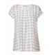 Customized Plus Size Checkered Shirt Stylish Loose Tops In Natural Linen Fabric