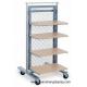 Adjustable shelving rack with the wheels