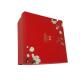 Packing Paper Box Printing Customized Flower Design Red Color Printing Lid & Bottom Cardboard Material Box