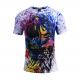 Eco Friendly Sublimation Printing T Shirts With Pattern Anti Wrinkle