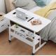 Customized White Wooden Mobile Electric Standing Desk with Drawers 600mm Height Adjustable