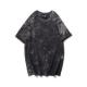                  Customize Women′s Tee Cotton Tie Dye T-Shirt Plain Oversized Black T-Shirts with 280GSM for Girl             