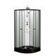 Circle Quadrant Shower Cabin with Black  acrylic tray 850*850*2250cm
