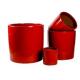 Red 50x50cm Round Ceramic Flower Pots Large Outdoor