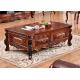 Royal Antique Marble Surface Wooden Luxury coffee table