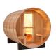 Canadian Hemlock Wood Barrel Sauna Room Outdoor 4500W