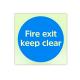 OEM Photoluminescent Fire Signs Self Luminescent Exit Signs For Fire Door Keep Shut