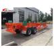4 Double Chamber 40 Foot Flatbed Trailer With Heavy Duty Type Suspension