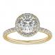 Luxury Gia Big Diamonds Woman Engagement Ring Real Solid 9K / 14K / 18K Gold
