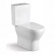 Dual Flush Two Piece Round Toilet Top Flush Button For Small Bathrooms
