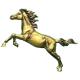 Outdoor Decorative Metal Sculpture Life Size Bronze Horse Matte Finish