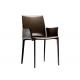 Bontempi Linda Fiberglass Dining Chair With Futuristic Concept Armrest Designed