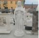 White Marble Virgin Mary Statue Praying Life Size Religious Stone Sculptures Outdoor Church Decoration