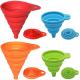 Silicone Collapsible Funnel Set Kitchen Gadget For Bottle Liquid Transfer