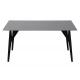 1500*850mm Ceramic Material Dining Table With Fixed Type Black Special Metal  Leg