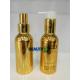 100ml empty metal cosmetic essential oils Perfume Gold Silver color Aluminum bottles with Screw pumps