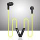 V shape control box sport wireless earphone with flat TPE cable and HiFi sound effect