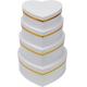 White Gift Boxes With Lids For Present Heart Shaped Flower Boxes For Arrangements Set Of 4 Floral Boxes Packaging
