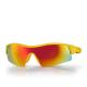 Yellow Color Polarized Sunglasses Interchangeable PC Lens Anti Slip Silicone Arm Tip