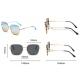 CE Square Ladies Metal Frame Sunglasses Flat Top Elastic 144mm