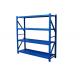 Standard Metal Material Light Duty Shelving , Blue Warehouse Storage Racks