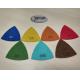 Green Triangle Corner Diamond Floor Polishing Pads , Electroplated Metal Bond Pads