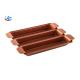 RK Bakeware China Foodservice NSF Telfon Coat Aluminum Loaf Pans Pullman Three Cup Loaf Pan Copper Trisagna Pan