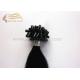20 Micro Ring Hair Extensions - 50 CM Jet Black Micro Ring Loop Hair Extensions 1.0 G / Strand For Sale