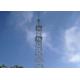 Four / Three Leg Radio Antenna Tower Durable ASTM A123 Galvanizing Standard