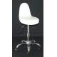 Chrome Salon Rolling Chair , Comfortable White Office Chair 360 Degree Swivel