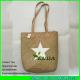 LUDA natural handmade seagrass straw bags with white star painted