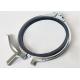 Air Duct Ventilation 150 mm Quick Release Tube Clamp 2.0mm Thickness rubber seal ring