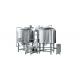 Shinning Mirror Polish 2 Vessel Brewhouse / Microbrewery Equipment Steam Heating